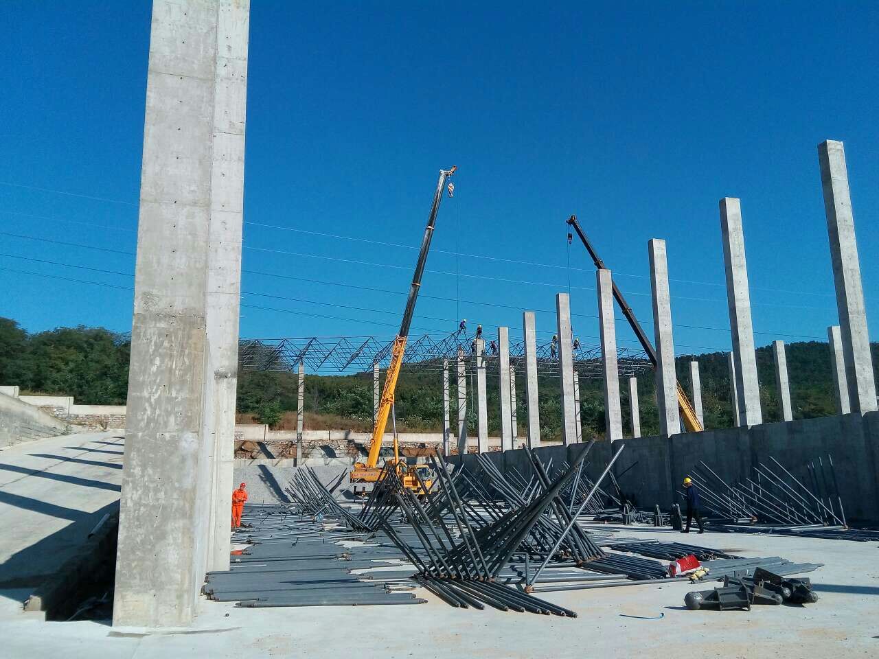 吴江威海搅拌站网架